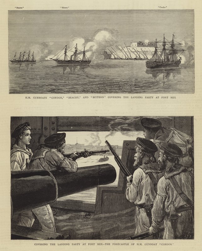 Het Bombardement van Alexandrië door Charles J. Staniland