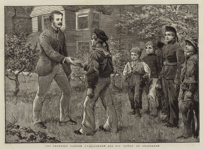 Het voorgestelde Gordon-kamp, Gordon en zijn koningen in Gravesend door Charles J. Staniland