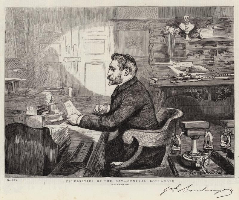 Beroemdheden van de dag, generaal Boulanger door Charles Paul Renouard