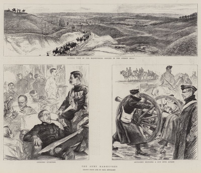 De Legermanoeuvres door Charles Paul Renouard