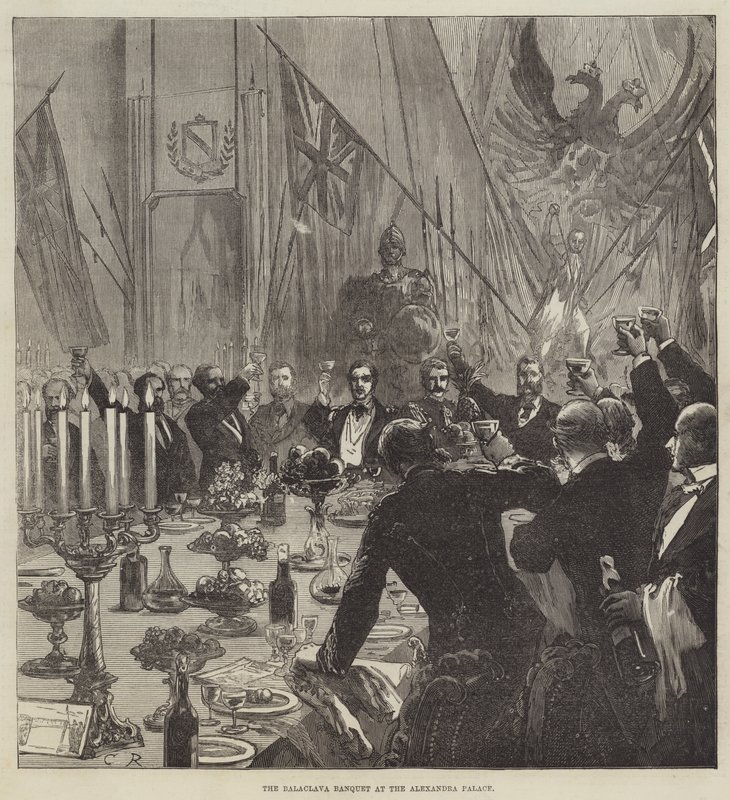 Het Balaclava-banket in het Alexandra Palace door Sir John Charles Robinson
