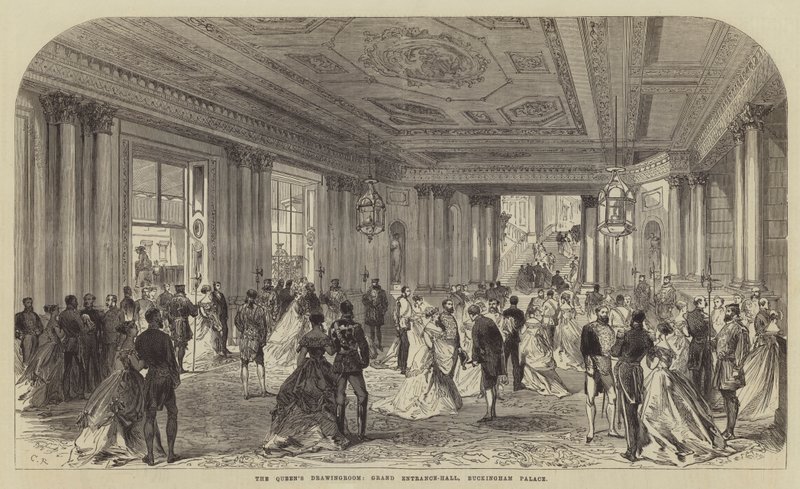 De Tekenkamer van de Koningin, Grote Entreehal, Buckingham Palace door Sir John Charles Robinson