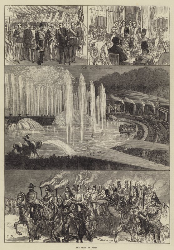 De sjah in Parijs door Sir John Charles Robinson