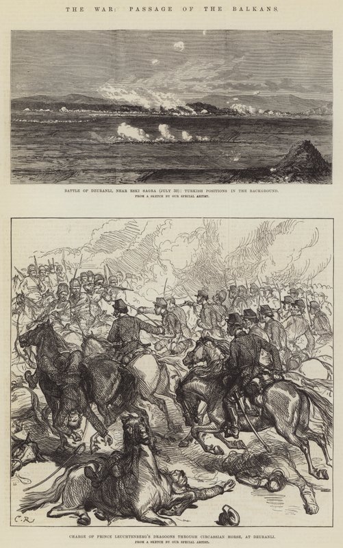 De oorlog, passage van de Balkan door Sir John Charles Robinson