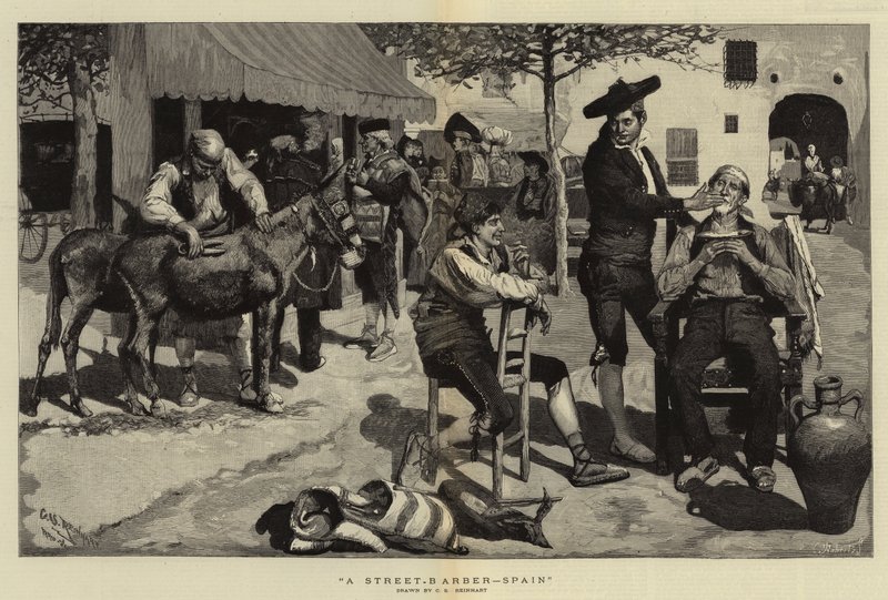 Een Straatkapper, Spanje door Charles Stanley Reinhart