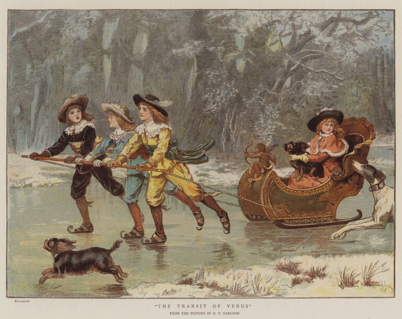De doorgang van Venus (chromolitho) door Charles Trevor Garland
