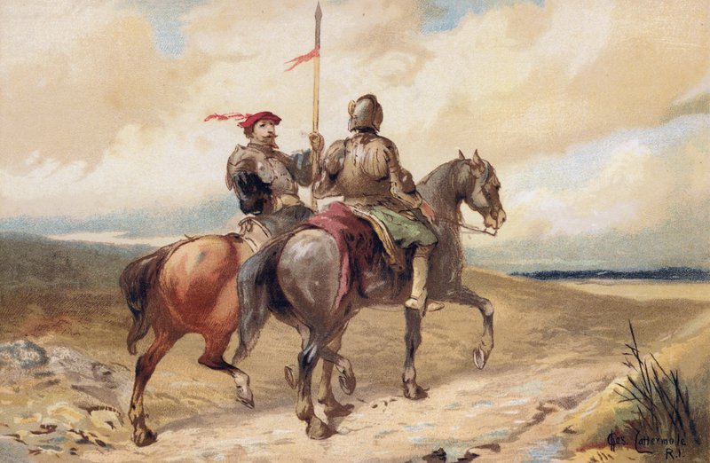 Verkenners door Charles (after) Cattermole
