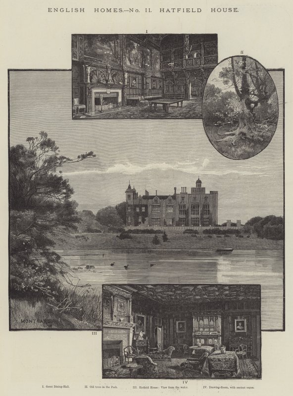 Engelse huizen, Hatfield House door Charles Auguste Loye