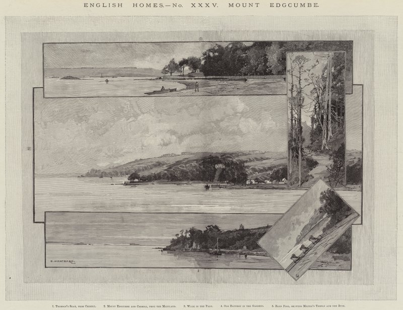 Engelse Huizen, Mount Edgcumbe door Charles Auguste Loye
