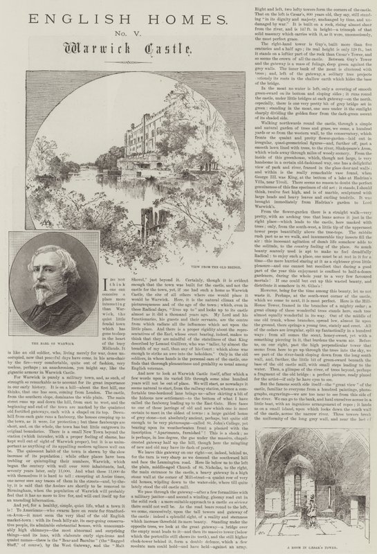 Engelse Huizen, Warwick Castle door Charles Auguste Loye