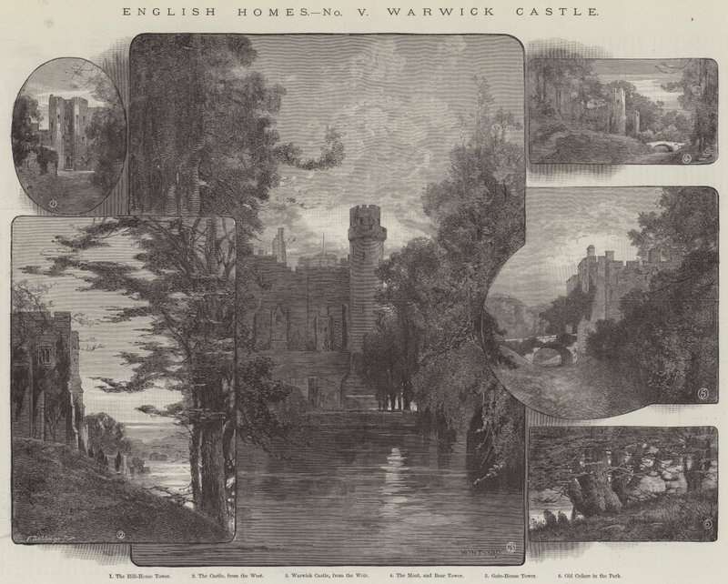 Engelse huizen, Warwick Castle door Charles Auguste Loye