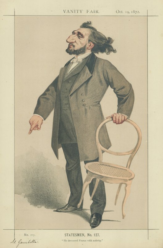 Léon Gambetta door Charles Auguste Loye