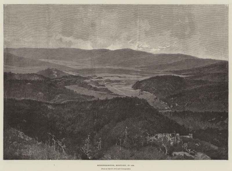 Middlesborough, Kentucky, in 1889 door Charles Auguste Loye