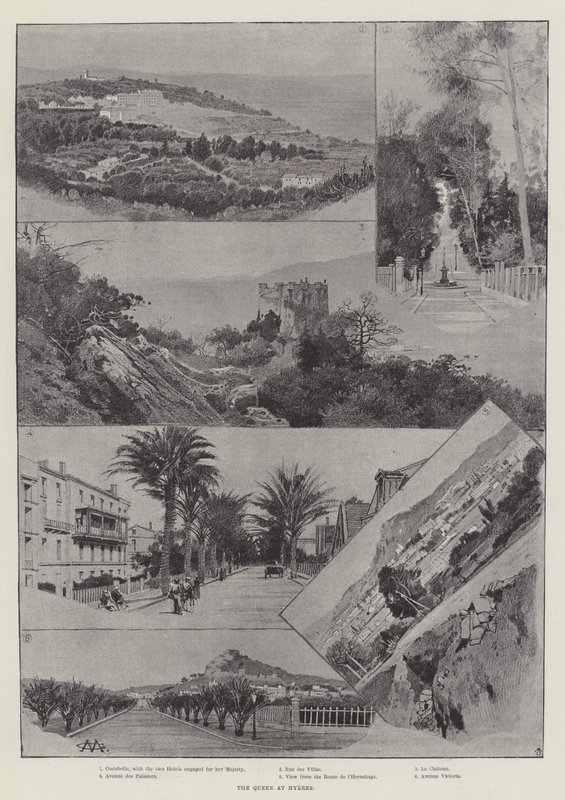 De Koningin in Hyeres door Charles Auguste Loye
