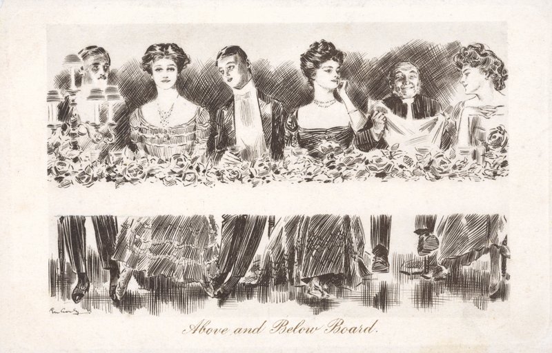 Boven en Onder de Tafel door Charles Dana Gibson