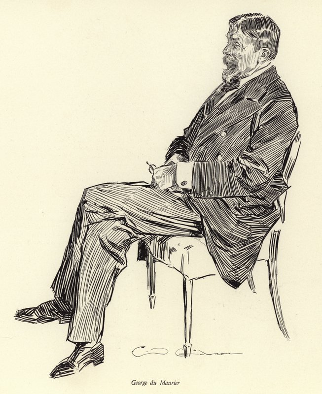 George Du Maurier, portret door Charles Dana Gibson