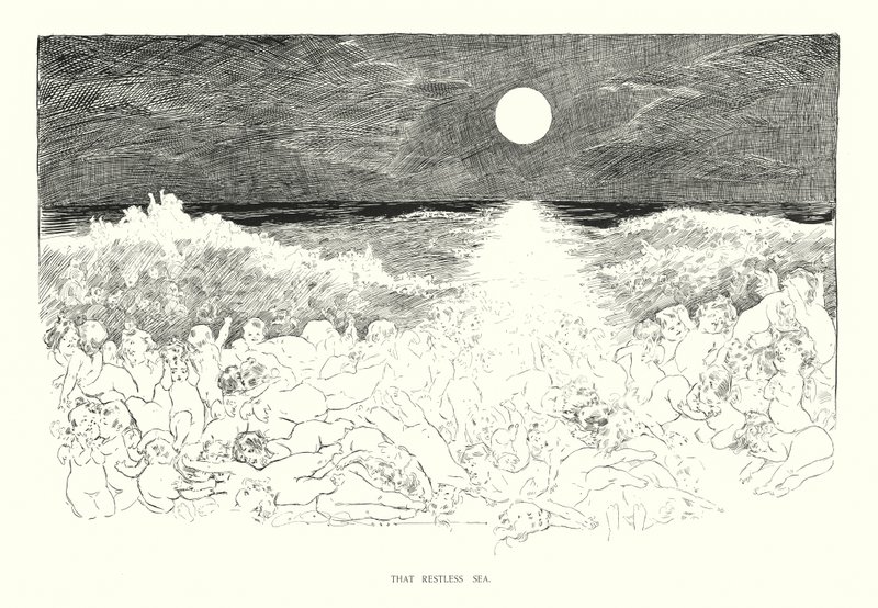 Die rusteloze zee door Charles Dana Gibson