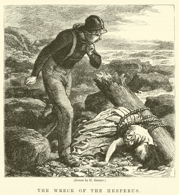 Het wrak van de Hesperus door Charles Green