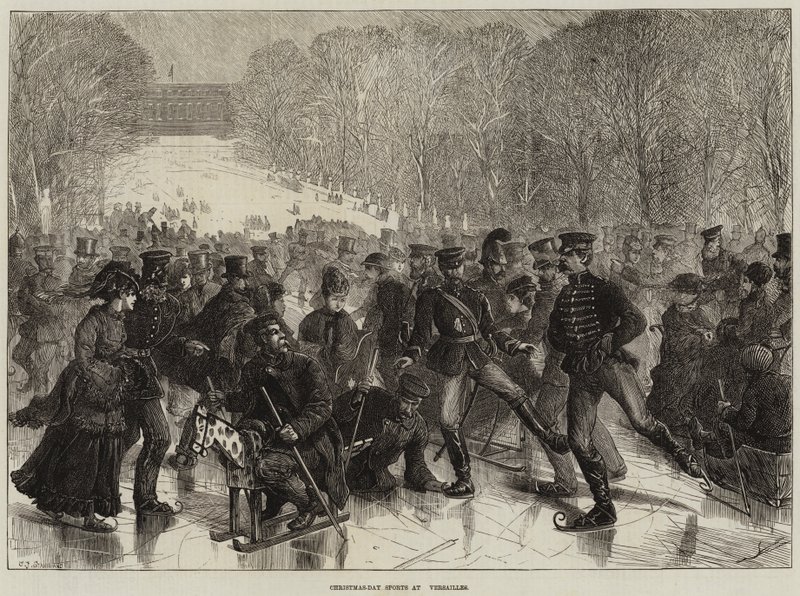 Kerstdag Sporten in Versailles door Charles J. Staniland