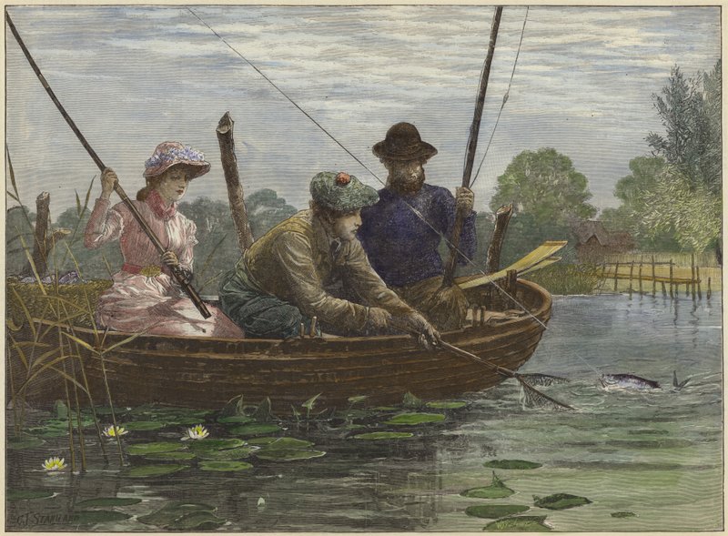 Vissen op de Norfolk Broads door Charles J. Staniland