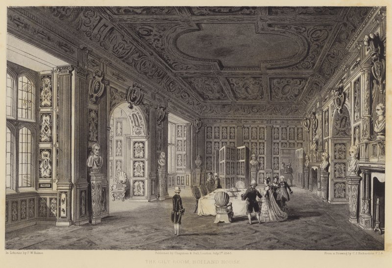 De Vergulde Kamer, Holland House door Charles James Richardson
