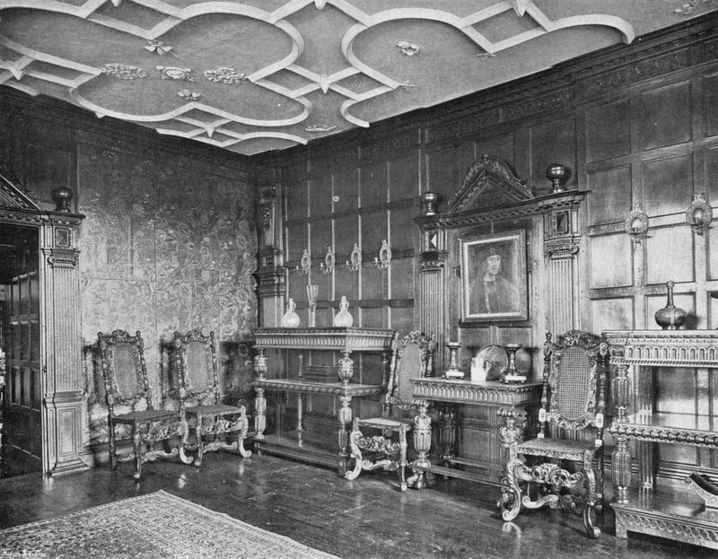 De eetkamer, zuidelijk uiteinde door Charles Latham