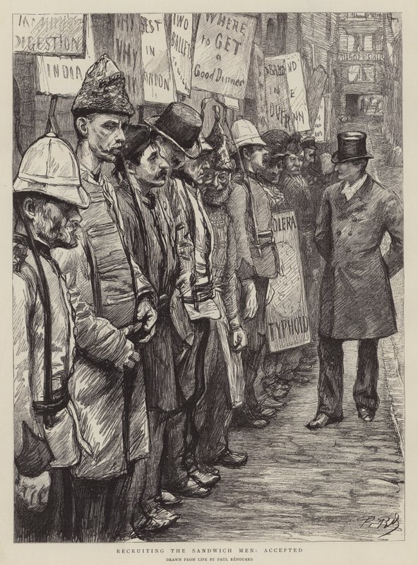 Rekruteren van de Sandwich Mannen, Geaccepteerd door Charles Paul Renouard
