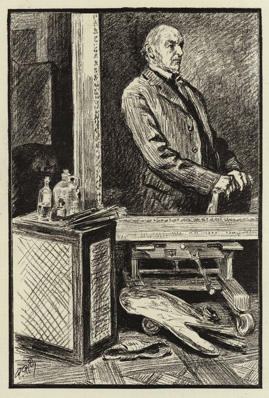 Het Atelier van Frank Holl door Charles Paul Renouard
