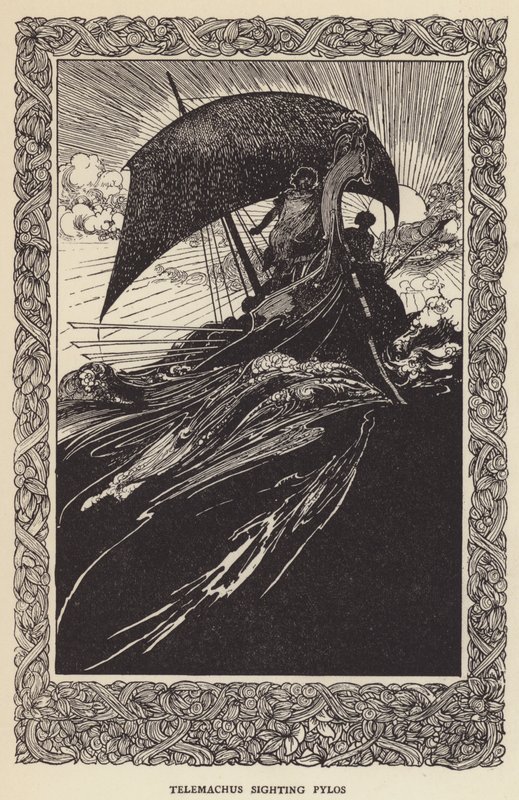 Telemachus ziet Pylos door Sir John Charles Robinson