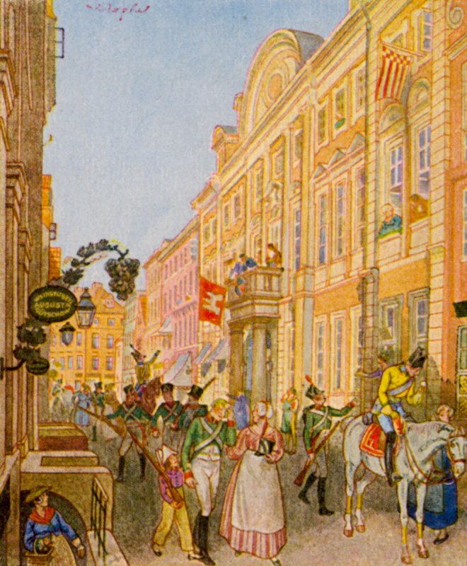 Hamburger Burgerwehr / Hamburger Militie door Christophe (1856 1945)