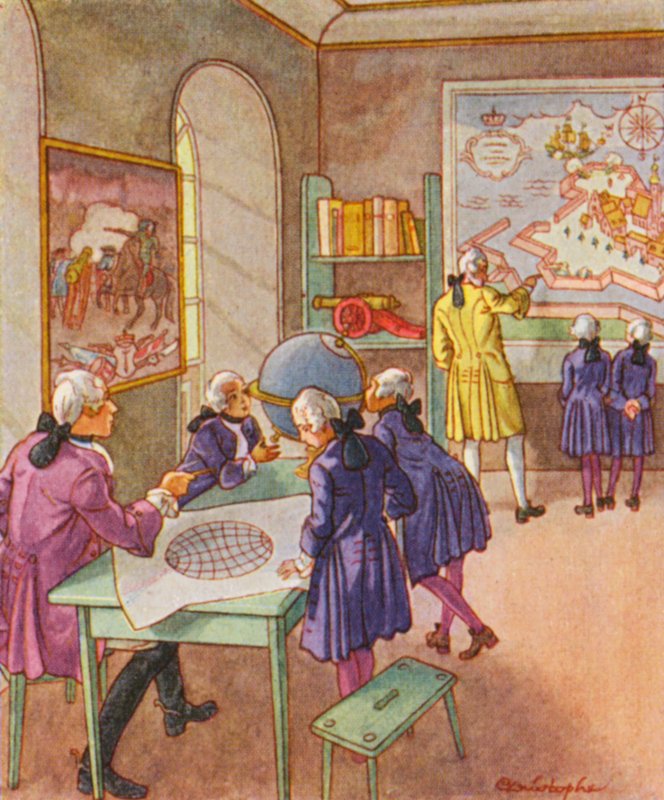 Oorlogsschool door Christophe (1856 1945)