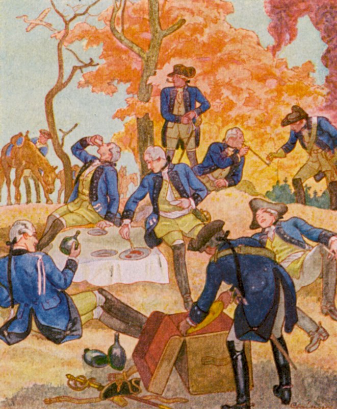 Picknick van Officieren door Christophe (1856 1945)