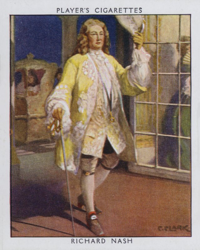 Richard Nash, Beau Nash (kleur litho) door Christopher (after) Clark