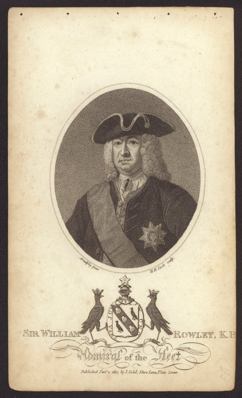 Sir William Rowley, Britse admiraal door Claude Arnulphy
