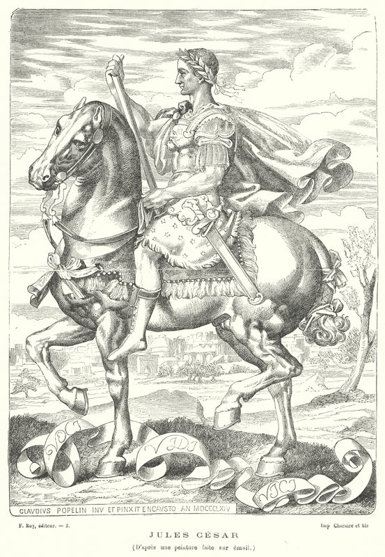 Julius Caesar, Romeins soldaat en politicus door Claudius Popelin