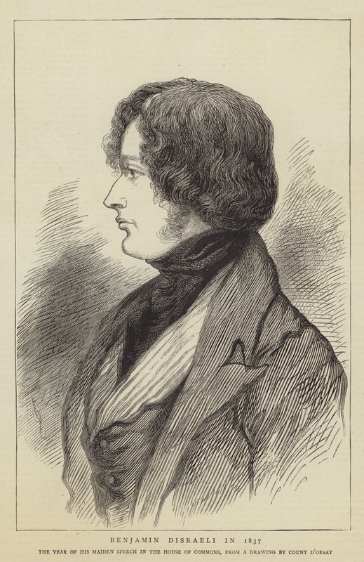 Benjamin Disraeli in 1837 door Count Alfred D