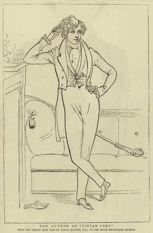 De auteur van Vivian Grey door Daniel Maclise