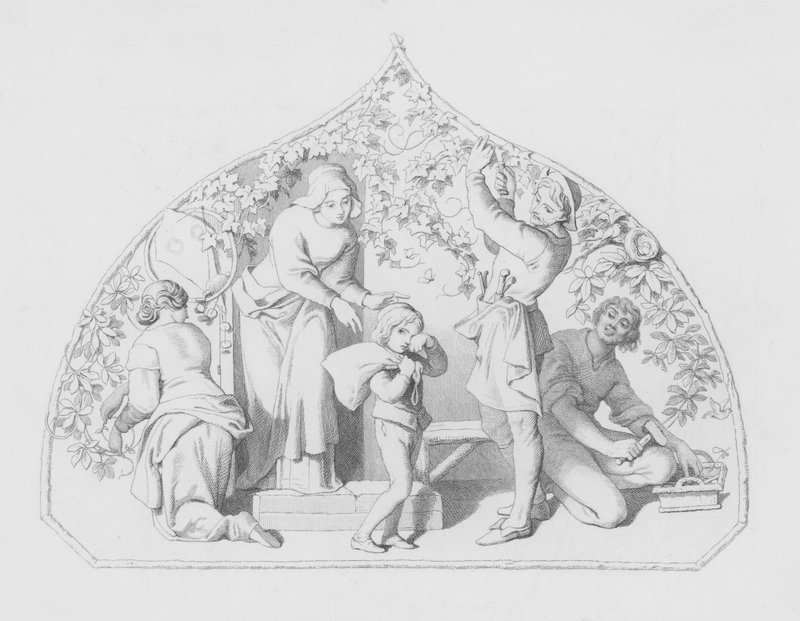 Shakespeare, de schooljongen door Daniel (after) Maclise