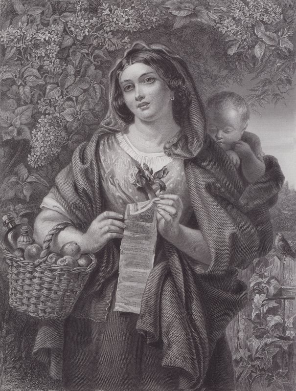 De Balladzanger door Daniel (after) Maclise