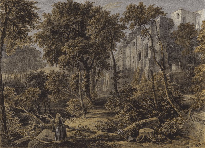 Abdij van Dunfermline door David Octavius Hill and Robert Adamson