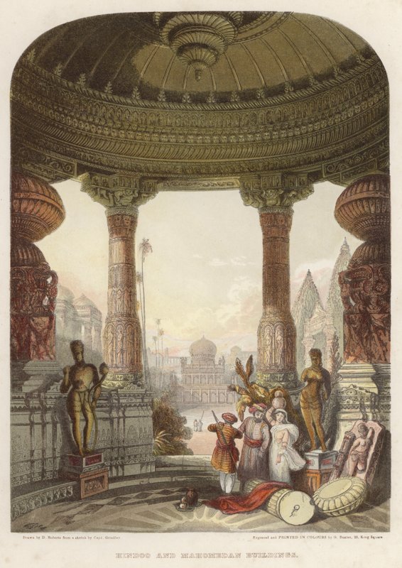 Hindoe en Mohammedaanse Gebouwen door David after Roberts
