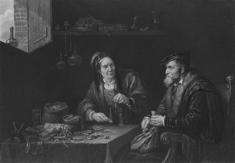 De Vrekken door David the Younger after Teniers