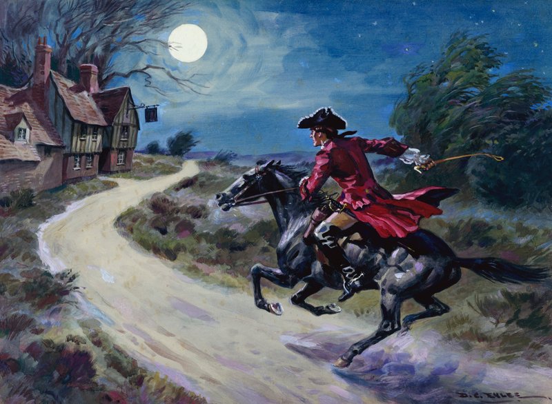 De struikrover (gouache op papier) door Derek Charles Eyles