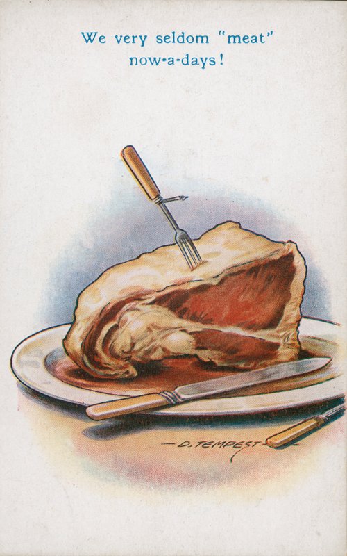 Rosbief (kleurenlitho) door Douglas Tempest
