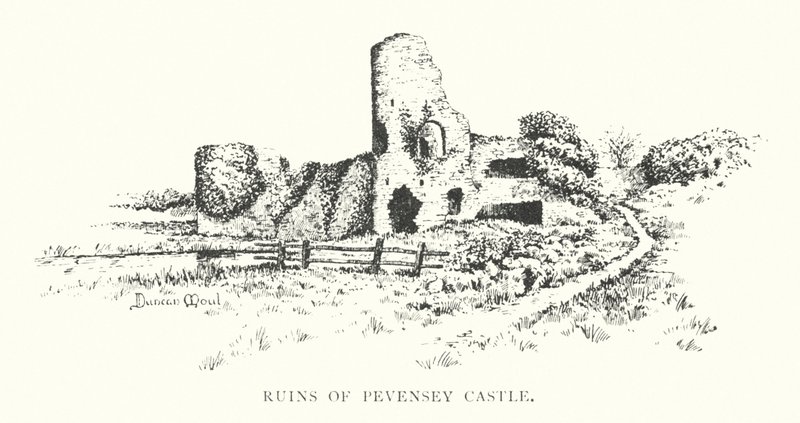 Ruïnes van Pevensey Castle door Duncan Moul