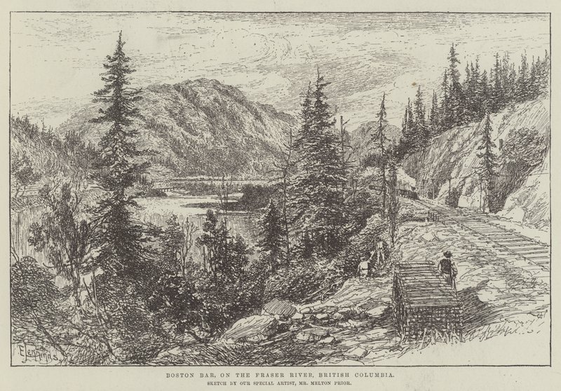 Boston Bar, aan de Fraser River, British Columbia door E. Jennings
