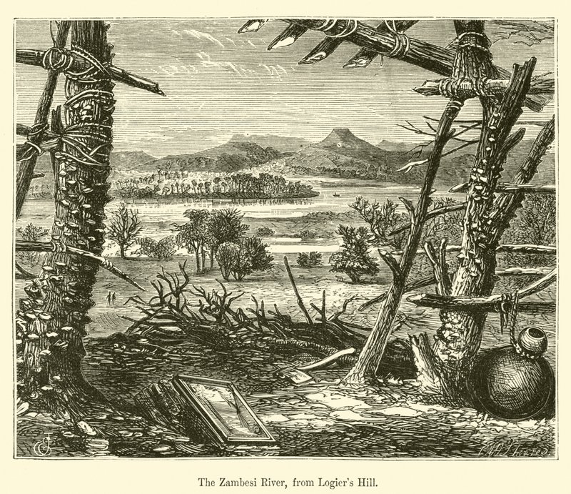 De Zambezi-rivier, vanaf Logier