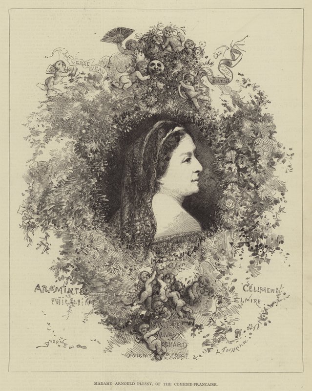 Madame Arnould Plessy, van de Comédie-Française door Edmond Morin