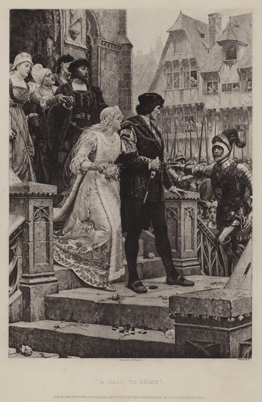 Een Oproep tot de Wapens door Edmund Blair Leighton