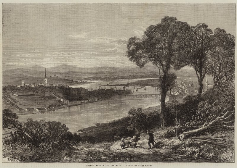 Prins Arthur in Ierland, Londonderry door Edmund Morison Wimperis